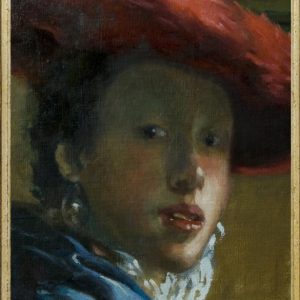 Girl with a Red Hat after Vermeer